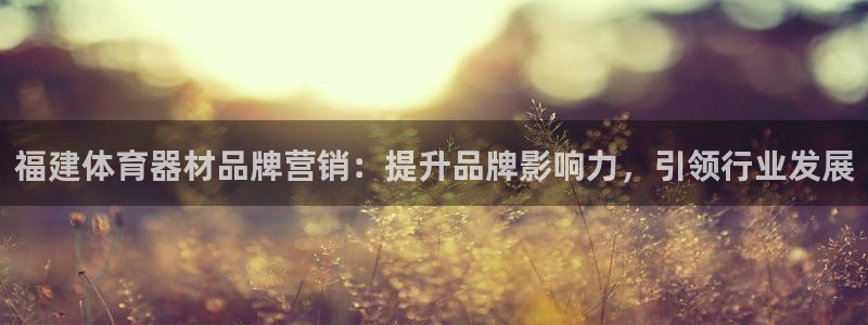 极悦娱乐会被骗吗安全吗：福建体育器材品牌营销：提升品