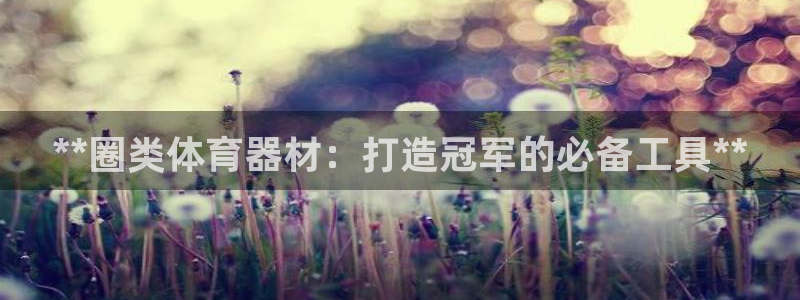 极悦娱乐贴吧：**圈类体育器材：打造冠军的必备工具*