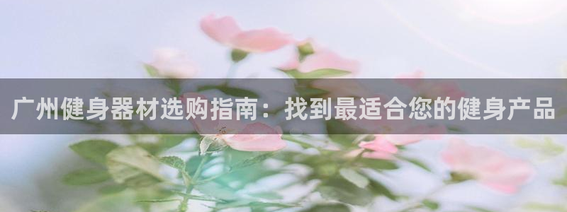 极悦娱乐股东有哪些：广州健身器材选购指南：找到最适合