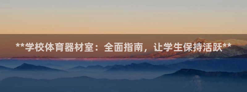 极悦平台注册登录入口官网：**学校体育器材室：全面指